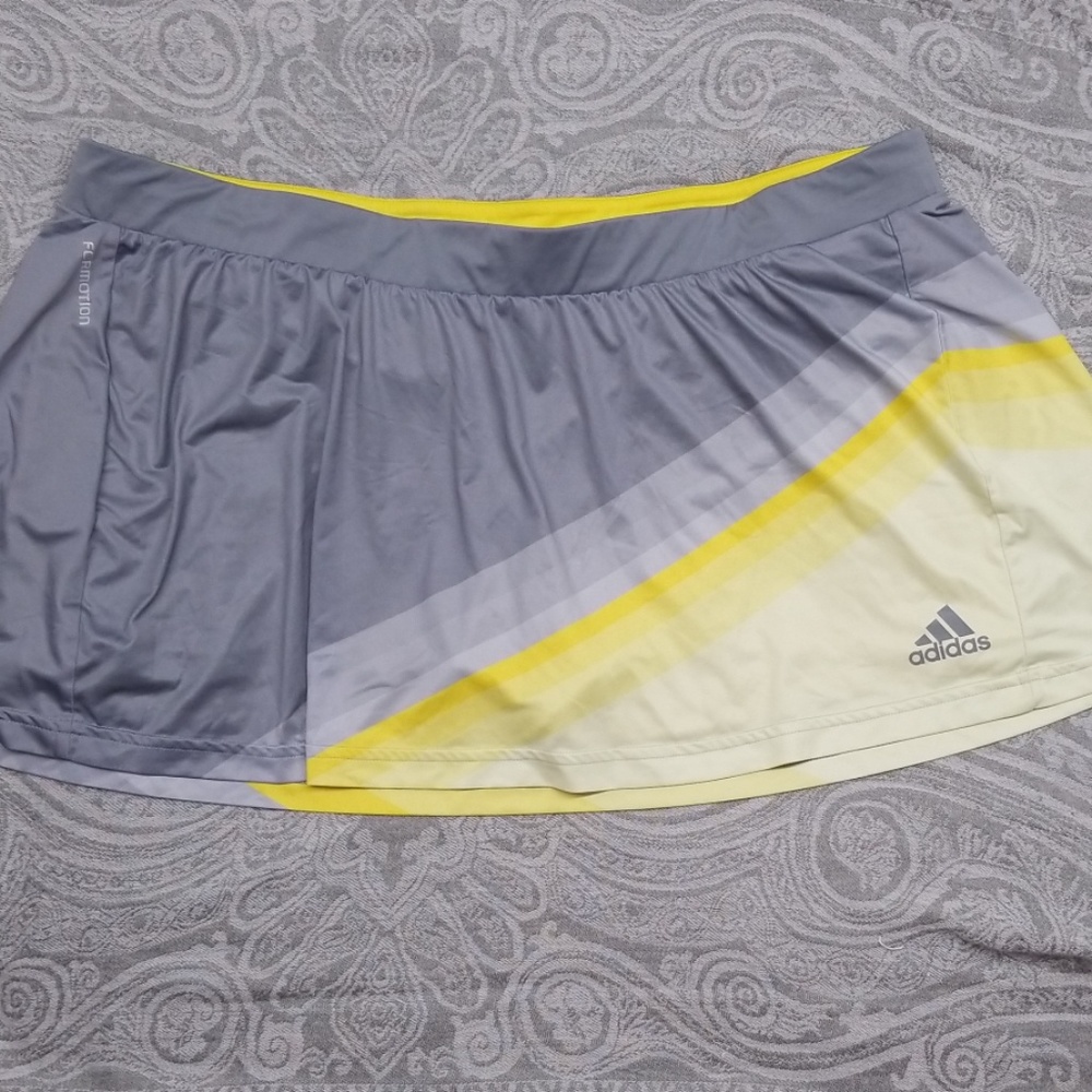 Adidas adiZero tennis skirt/skort - grey / yellow